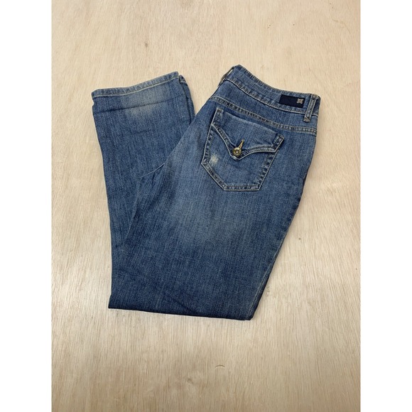 Simply Vera Wang Womens Jeans Size 6 Approx 30x26‎ Blue Denim Straight Leg - Picture 2 of 9